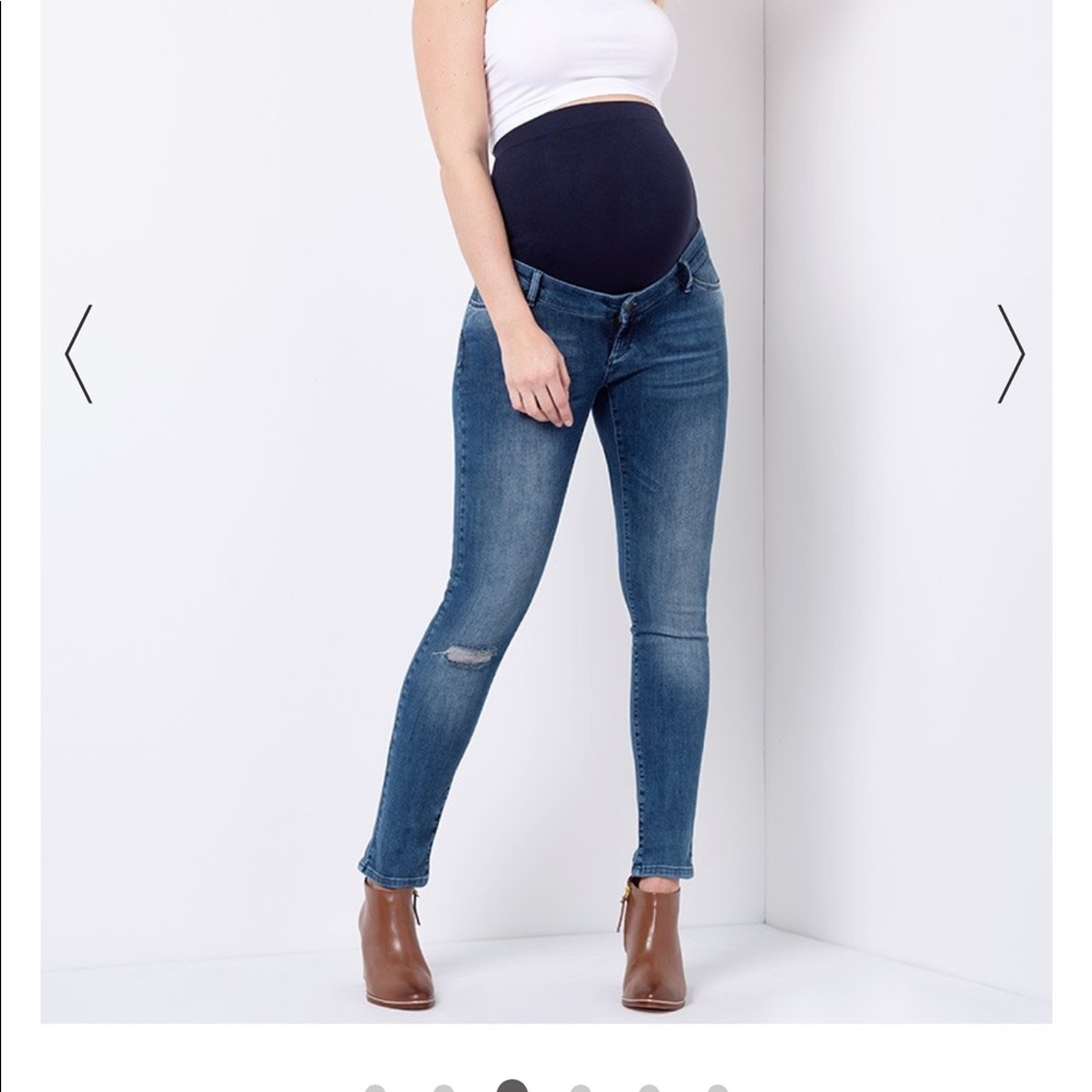 Seraphine Over the Bump Distressed Maternity Jeans